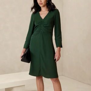 NWT Banana Republic Shirred Midi Dress